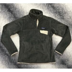Patagonia Women's Re-Tool Snap-T Pullover Feather Gray Fleece Sweater Size Small